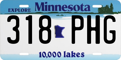 MN license plate 318PHG