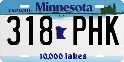 MN license plate 318PHK