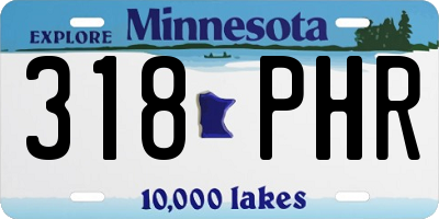 MN license plate 318PHR