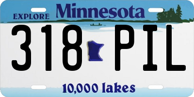 MN license plate 318PIL