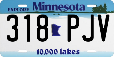 MN license plate 318PJV