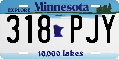 MN license plate 318PJY