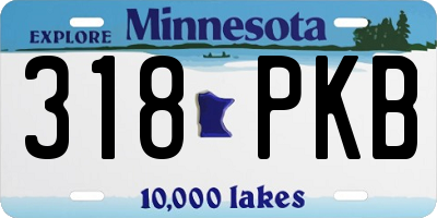 MN license plate 318PKB