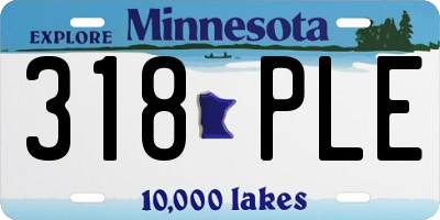 MN license plate 318PLE