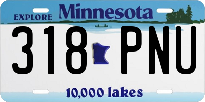 MN license plate 318PNU