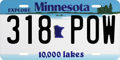 MN license plate 318POW