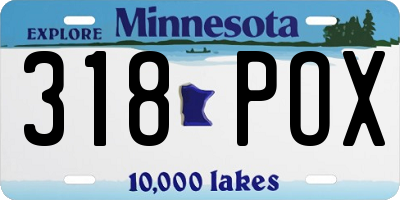 MN license plate 318POX
