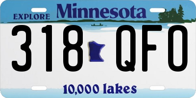MN license plate 318QFO