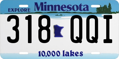 MN license plate 318QQI