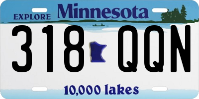 MN license plate 318QQN