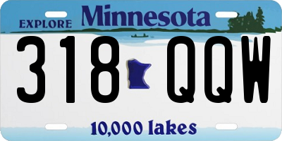MN license plate 318QQW