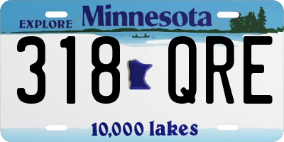 MN license plate 318QRE