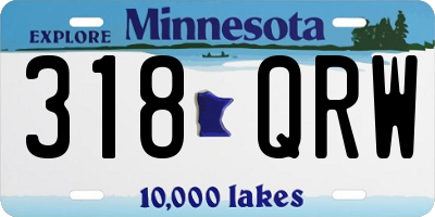 MN license plate 318QRW