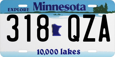 MN license plate 318QZA