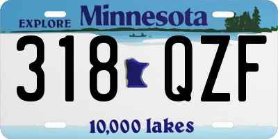 MN license plate 318QZF