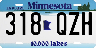 MN license plate 318QZH