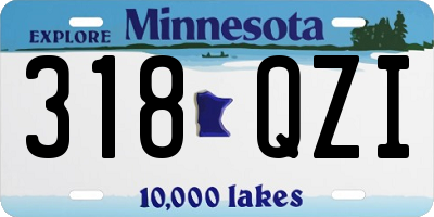 MN license plate 318QZI