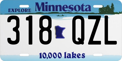 MN license plate 318QZL