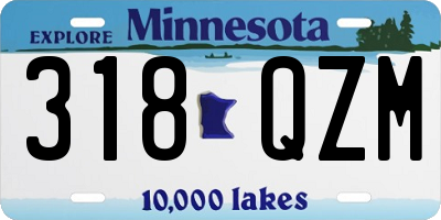 MN license plate 318QZM
