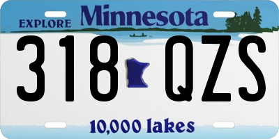 MN license plate 318QZS