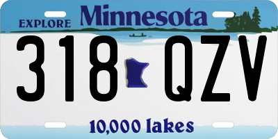 MN license plate 318QZV