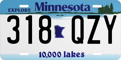MN license plate 318QZY