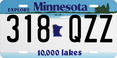 MN license plate 318QZZ
