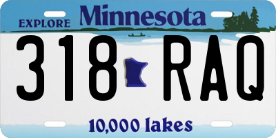 MN license plate 318RAQ