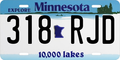 MN license plate 318RJD