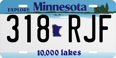 MN license plate 318RJF