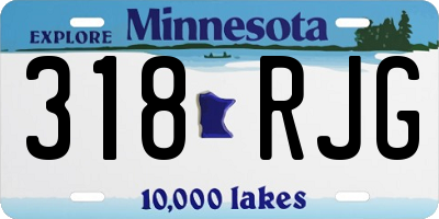 MN license plate 318RJG