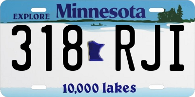 MN license plate 318RJI