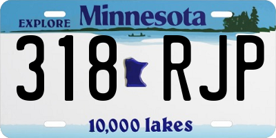 MN license plate 318RJP