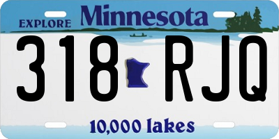 MN license plate 318RJQ