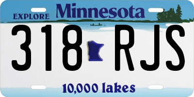 MN license plate 318RJS