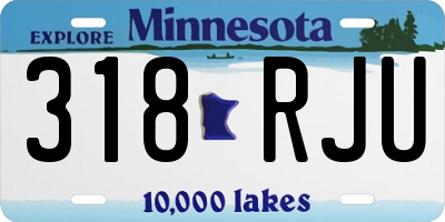 MN license plate 318RJU