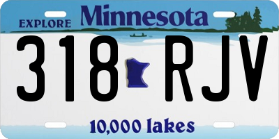 MN license plate 318RJV