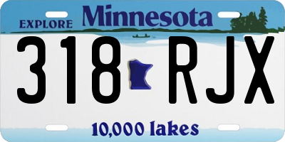 MN license plate 318RJX