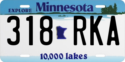 MN license plate 318RKA