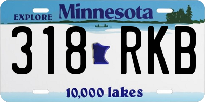 MN license plate 318RKB