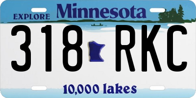 MN license plate 318RKC