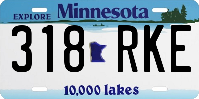 MN license plate 318RKE