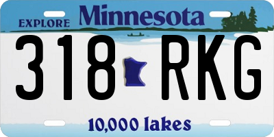 MN license plate 318RKG