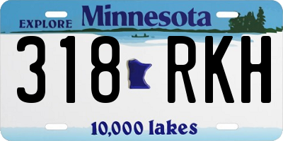 MN license plate 318RKH