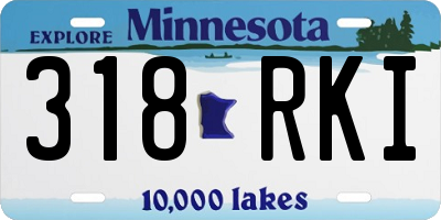 MN license plate 318RKI