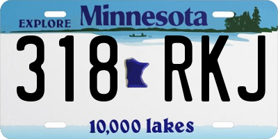 MN license plate 318RKJ