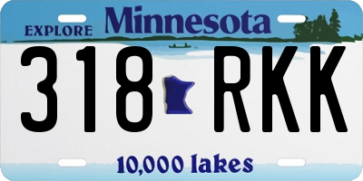 MN license plate 318RKK