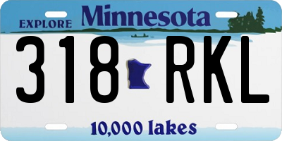 MN license plate 318RKL