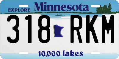 MN license plate 318RKM