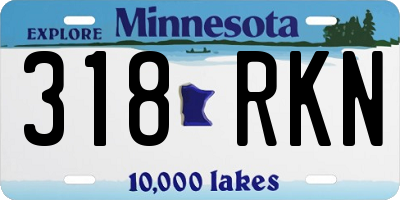 MN license plate 318RKN
